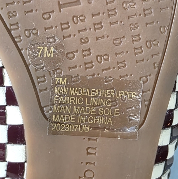 Gianni Bini, the Rhett Woven Patent Leather Checkered Detail Mary Jane Ballerina - Picture 2 of 6